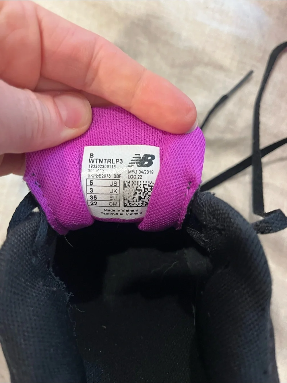 New Balance Women's Black Shoes with Yellow Heel and Pink Outsole